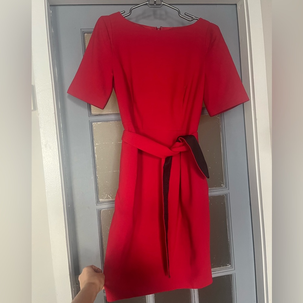 Coast midi dress with contrast belt